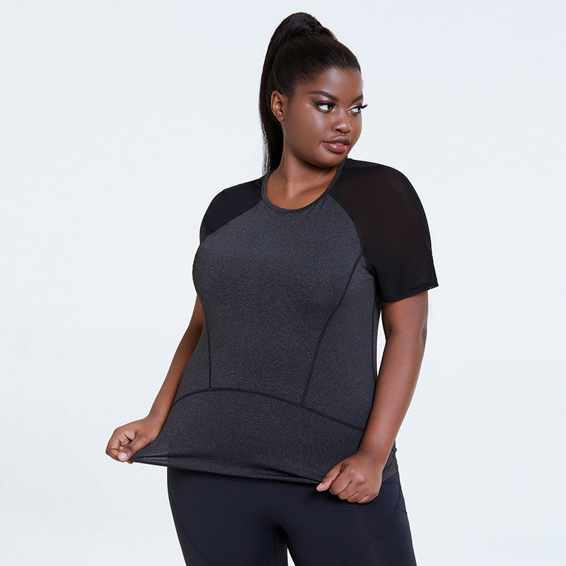 Yoga Clothes Oversized Yoga Blouse Sports Short-sleeve