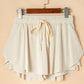 Drawstring High Waist Lined Active Skorts
