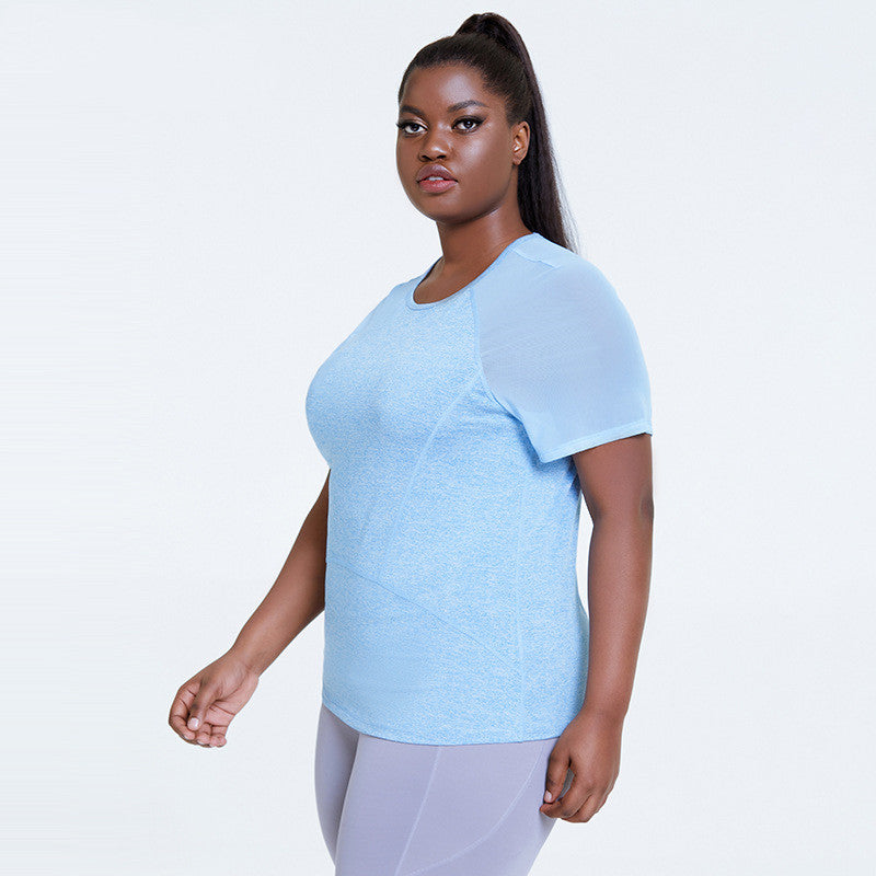 Yoga Clothes Oversized Yoga Blouse Sports Short-sleeve