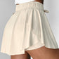 Drawstring High Waist Lined Active Skorts
