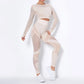 Long Sleeve Crop Top High Waist Legging