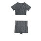 Long Sleeve Crop Top Sports Suit