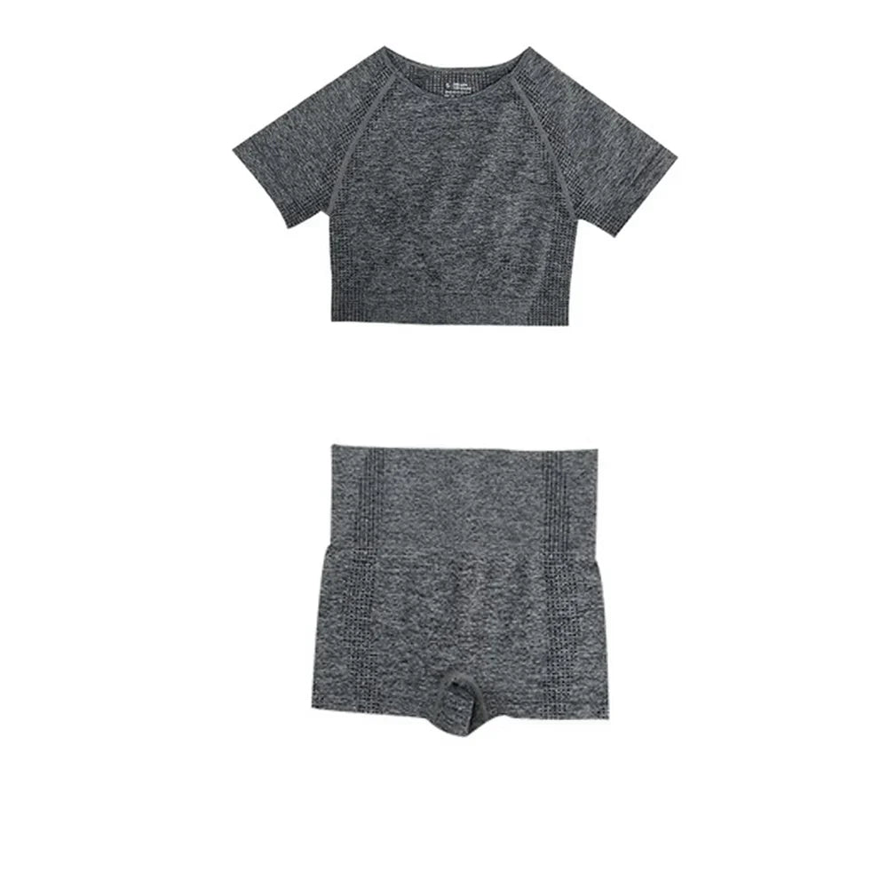 Long Sleeve Crop Top Sports Suit