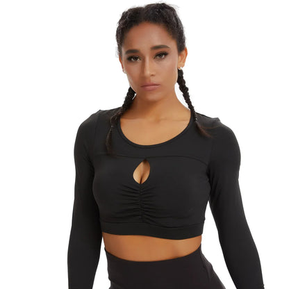 Solid Sportswear Sexy Gym Top