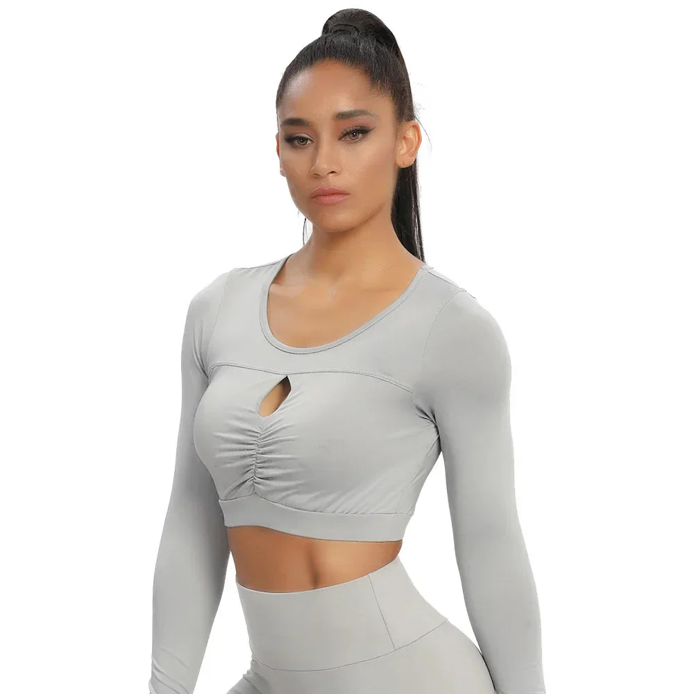 Solid Sportswear Sexy Gym Top