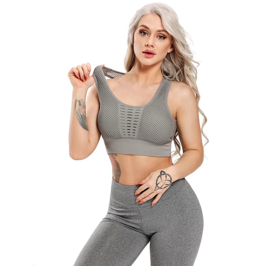 Hollow Crop Top High Waist Sports Leggings Set