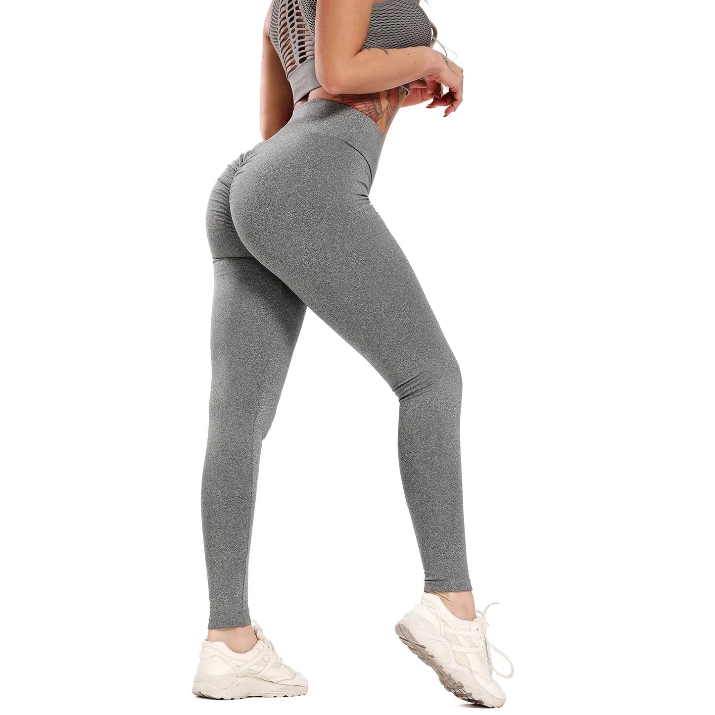 Hollow Crop Top High Waist Sports Leggings Set
