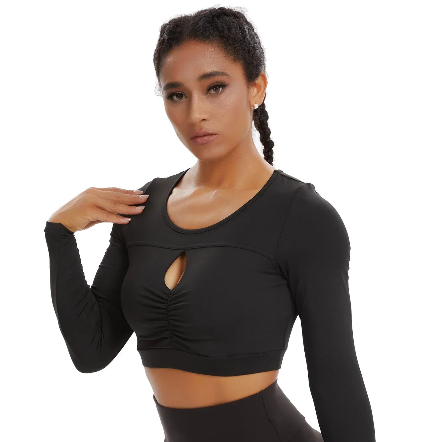 Solid Sportswear Sexy Gym Top
