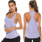 Women Fitness Yoga Shirt Sports Gym Racer Back Running Vest Jogging Yoga Tank Top 5 Colors Female Yoga Shirts Workout Wear