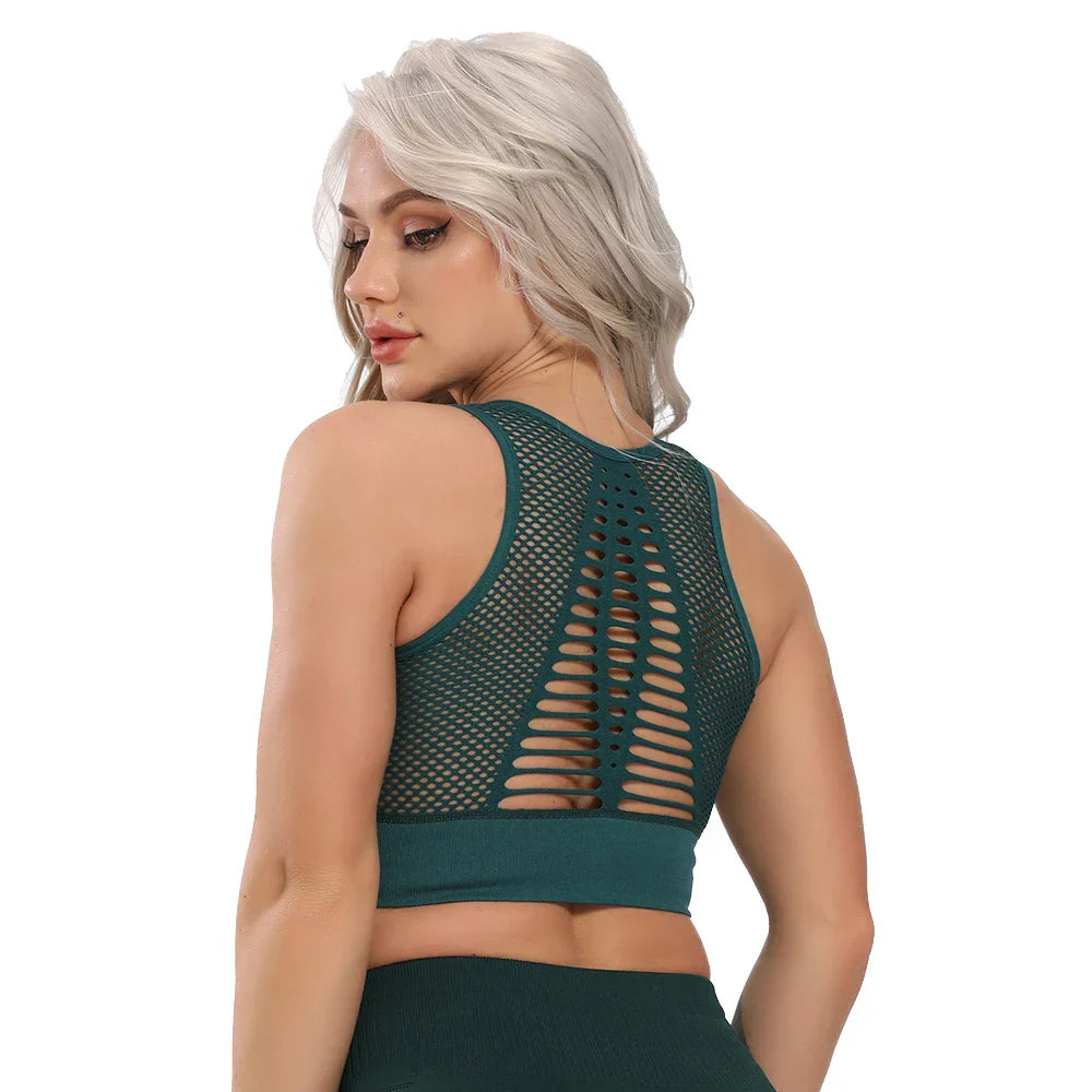 Solid Quick Dry Running Gym Sport Bra