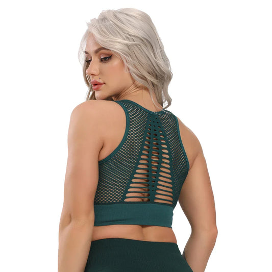 Solid Quick Dry Running Gym Sport Bra