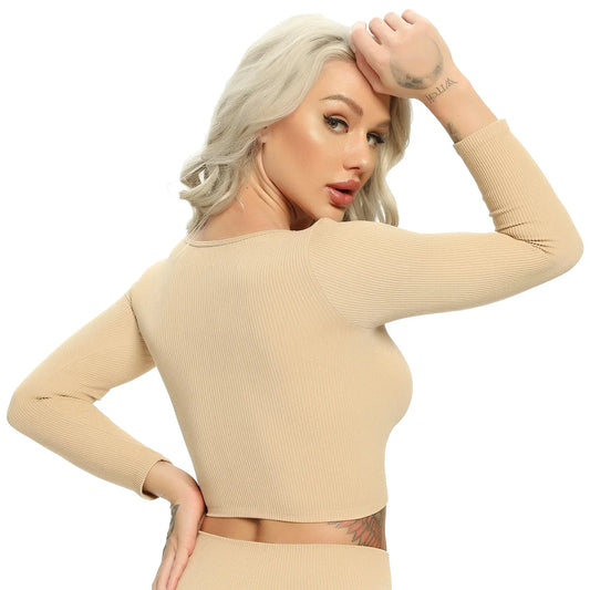 Sexy Solid Women's Active Sportswear Top
