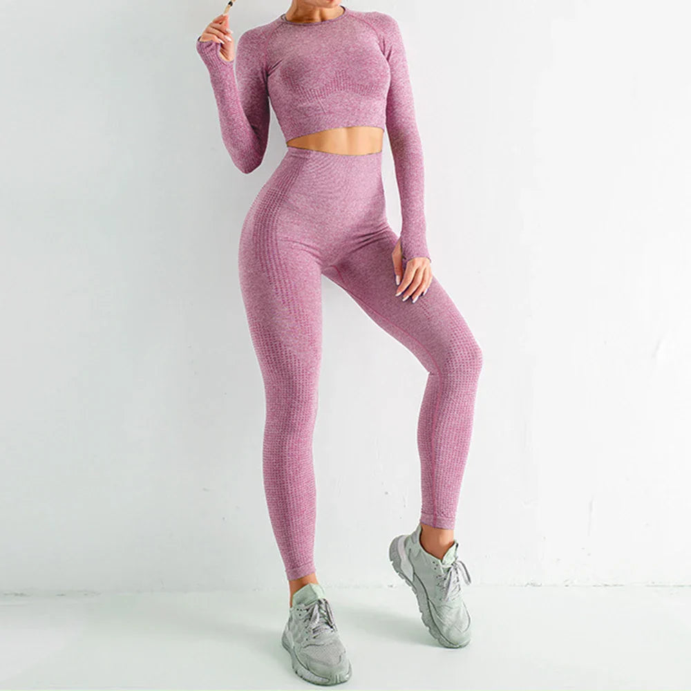 Seamless Yoga Sports Workout Sportswear Suit