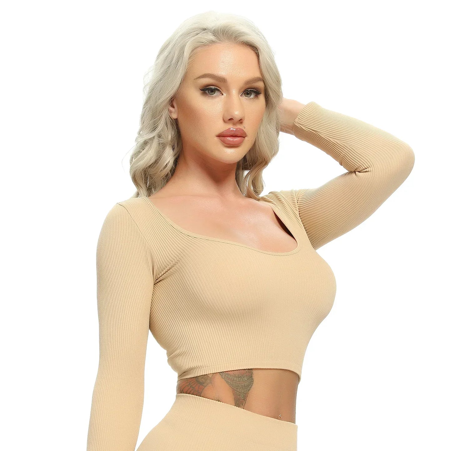 Sexy Solid Women's Active Sportswear Top