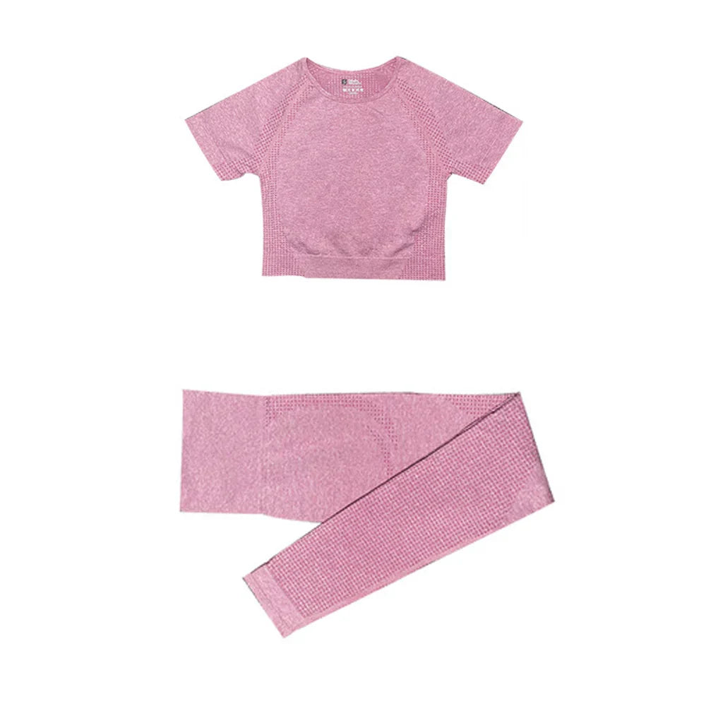 Long Sleeve Crop Top Sports Suit