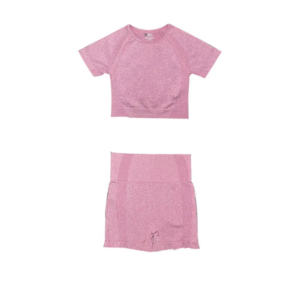 Long Sleeve Crop Top Sports Suit