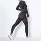 Long Sleeve Crop Top High Waist Legging