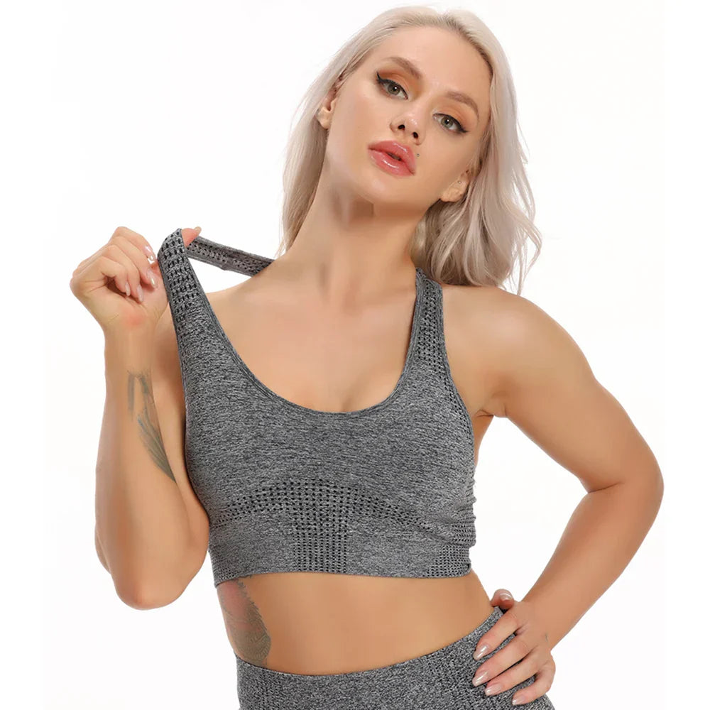 Seamless Sexy Yoga Vest Workout Sports Bra