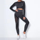 Long Sleeve Crop Top High Waist Legging