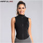 Women Sport Tops Zipper Sleeveless Yoga Shirt Girls Quick Dry Running Vest Elastic Slimming Sportwear Gym Workout Tank Top Woman