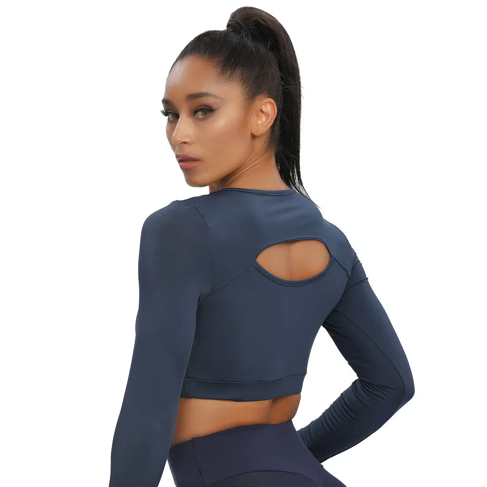 Solid Sportswear Sexy Gym Top