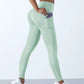 New High Waist Women's Leggings Stretch Yoga Pants Tights With Pockets Push Up Fitness Running Sportswear Solid Color Pants