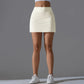Yoga Skirt Badminton Tennis Skirt High Waist Breathable Sweat Skirt Quick Dry Elasticity Double Layer Yoga Skirt Inside Legging