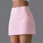Yoga Skirt Badminton Tennis Skirt High Waist Breathable Sweat Skirt Quick Dry Elasticity Double Layer Yoga Skirt Inside Legging