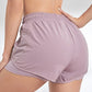 Women's Elastic Sports Shorts, Shorts With Pockets, Fake Two-Piece Yoga Leggings Running And Training
