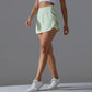 Outdoor Sports Yoga Skirt Badminton Tennis Skirt High Waist Breathable Sweat Skirt Active Athletic Yoga Fitness Skirt Short