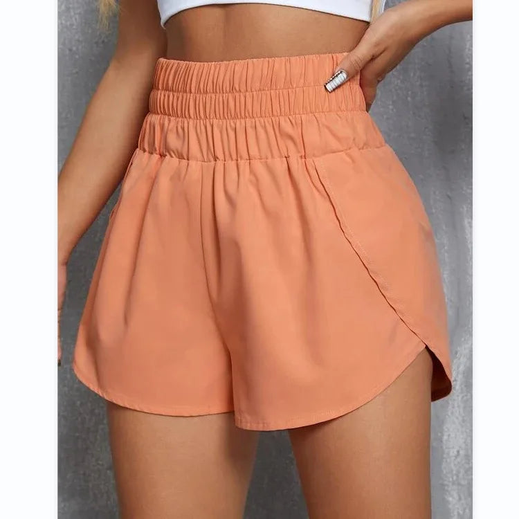 Women Running Shorts Ladies Shorts High Waist Elastic Push Up