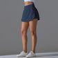 Outdoor Sports Yoga Skirt Badminton Tennis Skirt High Waist Breathable Sweat Skirt Active Athletic Yoga Fitness Skirt Short