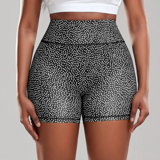Dot Print Yoga Shorts for Fitness