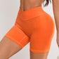 Women V Cross Waist Yoga Shorts 3.5 Workout Shorts Running Fitness Sports Shorts