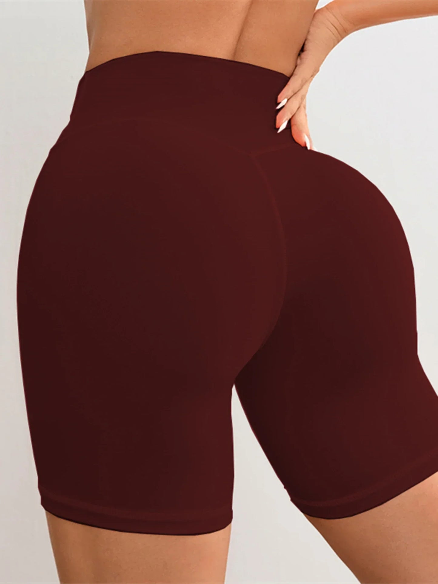Women V Cross Waist Yoga Shorts 3.5 Workout Shorts Running Fitness Sports Shorts