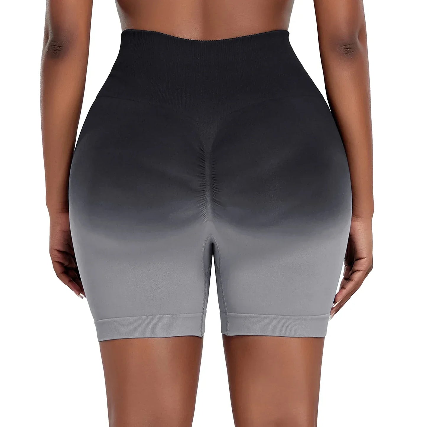 Seamless Gradient Yoga Shorts for Fitness