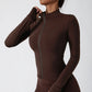 Women Zipper Jacket Yoga T-shirts Solid Sports Top Long Sleeve Crop Tops Running Shirts Sexy Quick Dry Fitness Gym Sport Wear