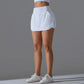 Outdoor Sports Yoga Skirt Badminton Tennis Skirt High Waist Breathable Sweat Skirt Active Athletic Yoga Fitness Skirt Short
