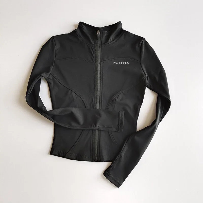Women BUM New Sculpting Jacket Running Elasticity Yoga Jacket Slim
