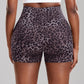 Fitness Leopard Print Yoga Shorts