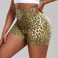 Fitness Leopard Print Yoga Shorts