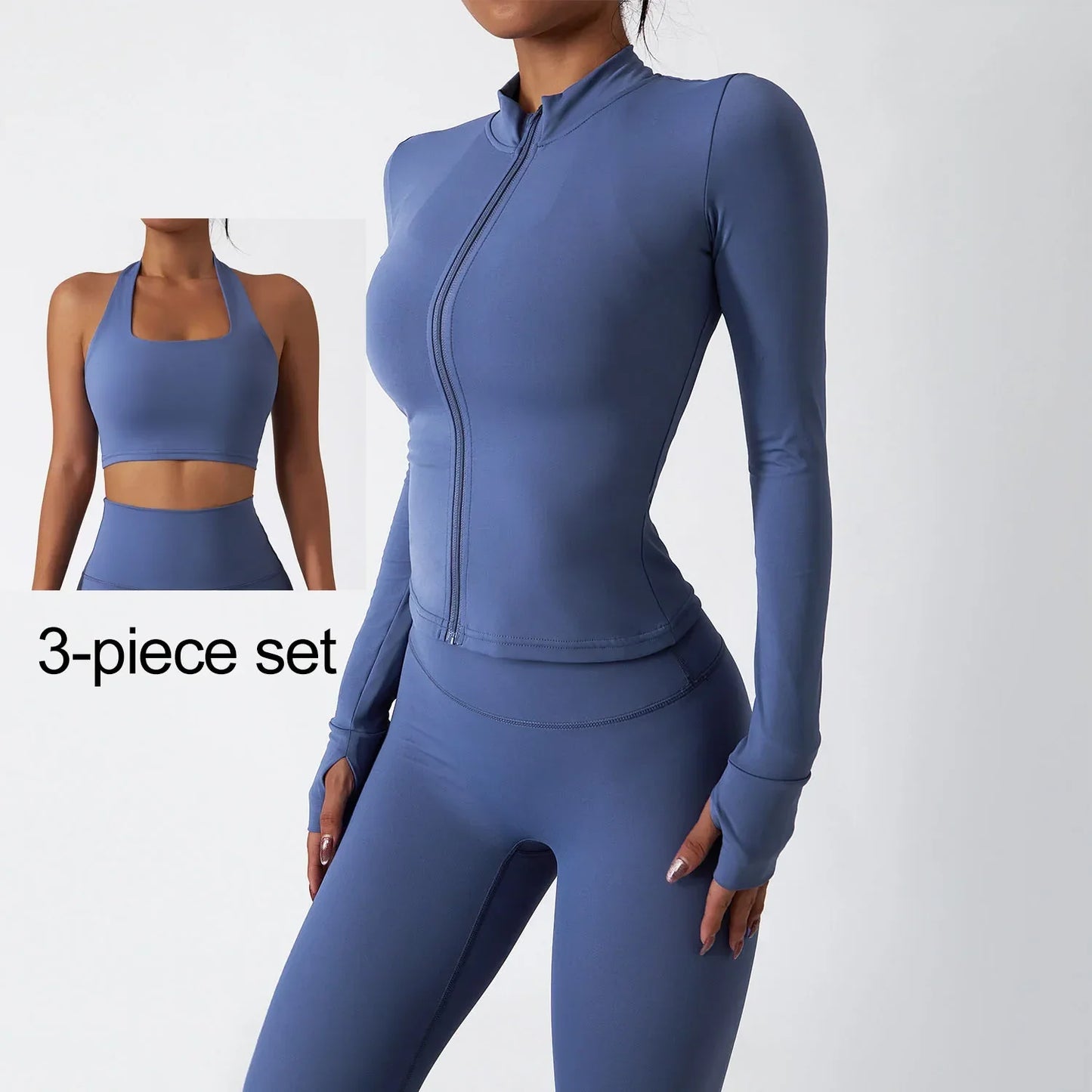 Yoga Set Women Gym Quick-drying Long-sleeved Coat Training Workout