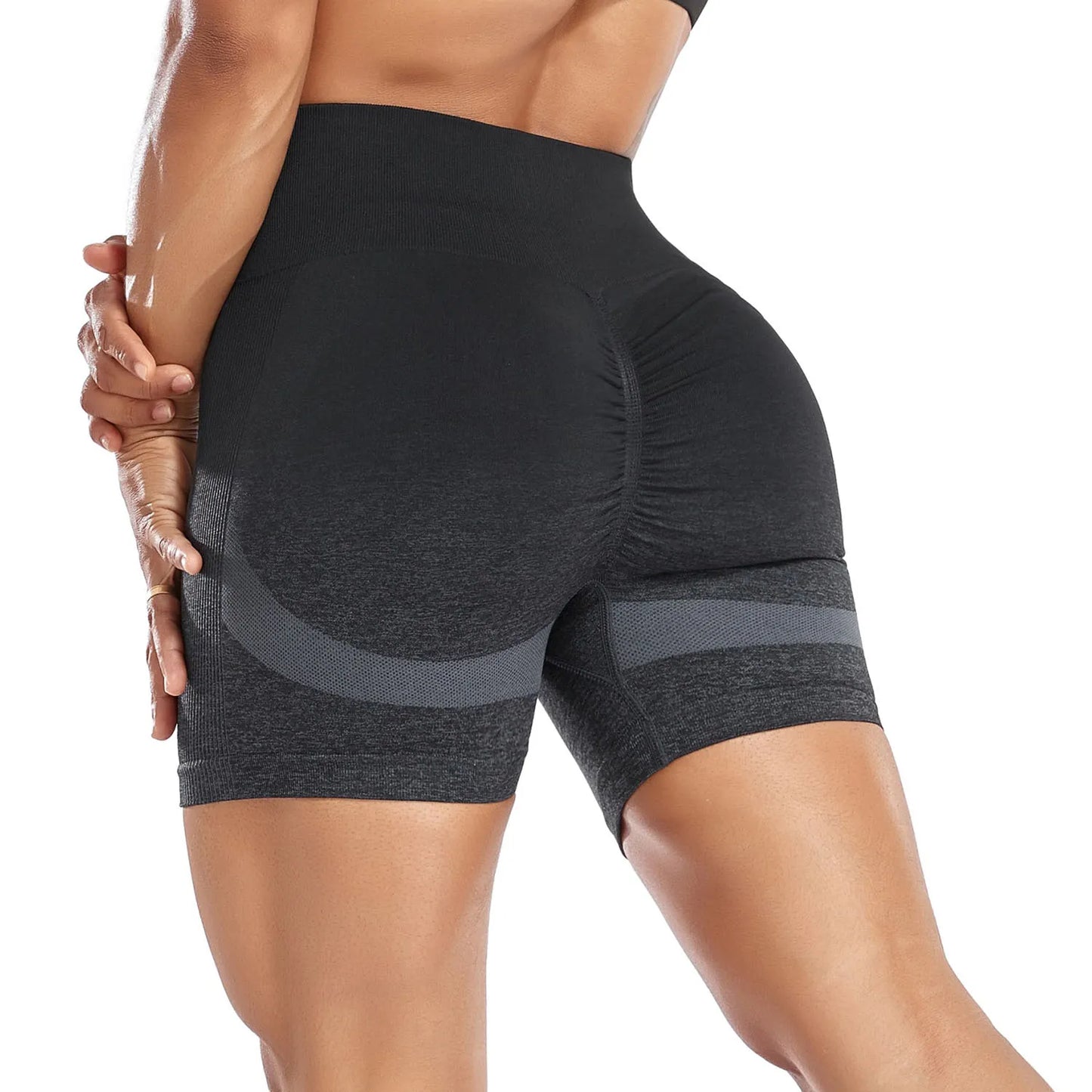 Breathable Gradient Scrunch Contouring Shorts