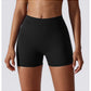 Women's Sexy Stretch Yoga Shorts With Hip Lifting And Abdominal Tightening Tight Fitness Wearing Running Pants Externally