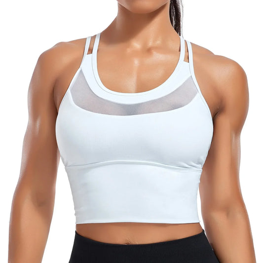 Fitness Women's Solid Backless Yoga Bra