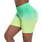 Seamless Gradient Yoga Shorts for Fitness