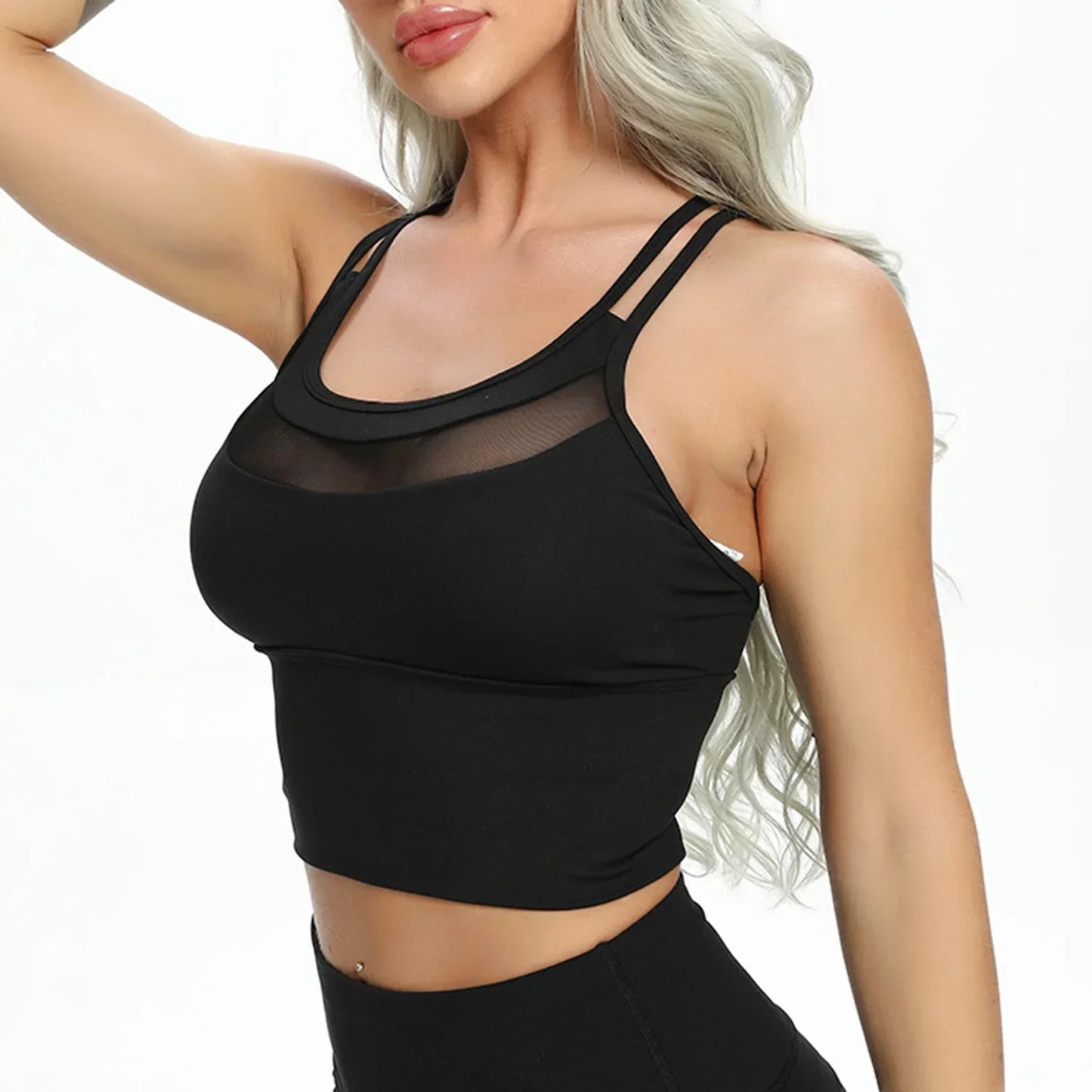 Fitness Women's Solid Backless Yoga Bra