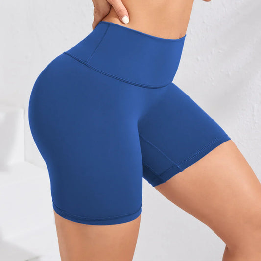 1 Piece High Waist Yoga Sports Shorts Outdoor Gym Running Workout Bottoms Breathable High Stretch Cycling Pants