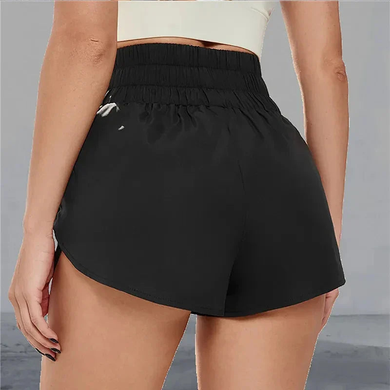 Women Running Shorts Ladies Shorts High Waist Elastic Push Up