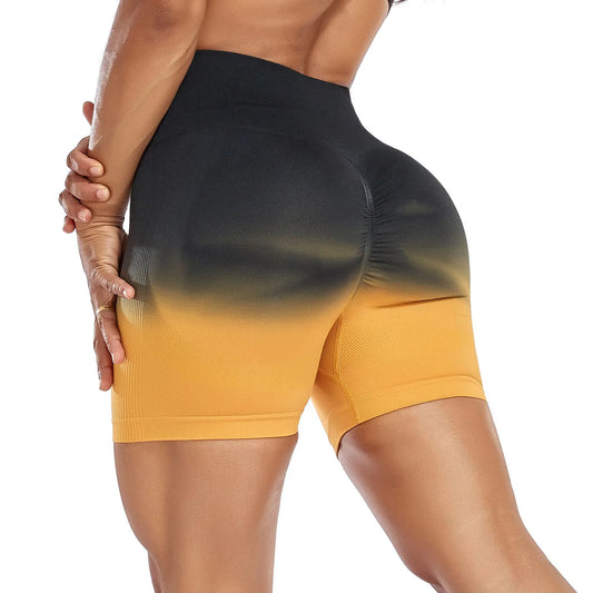 Breathable Gradient Scrunch Contouring Shorts
